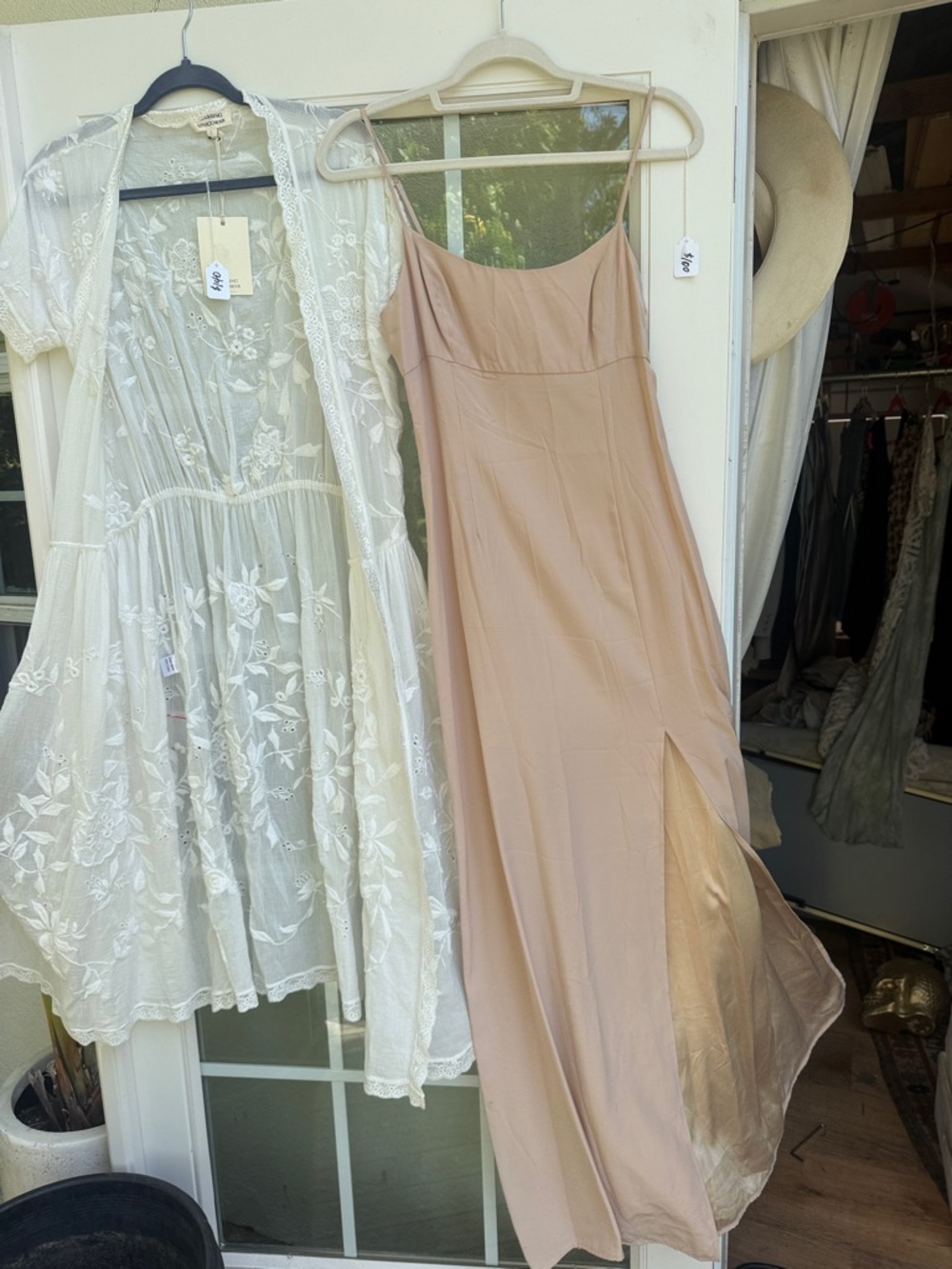 Stone Cold Fox Blush silk maxi Slip Maxi Dress
